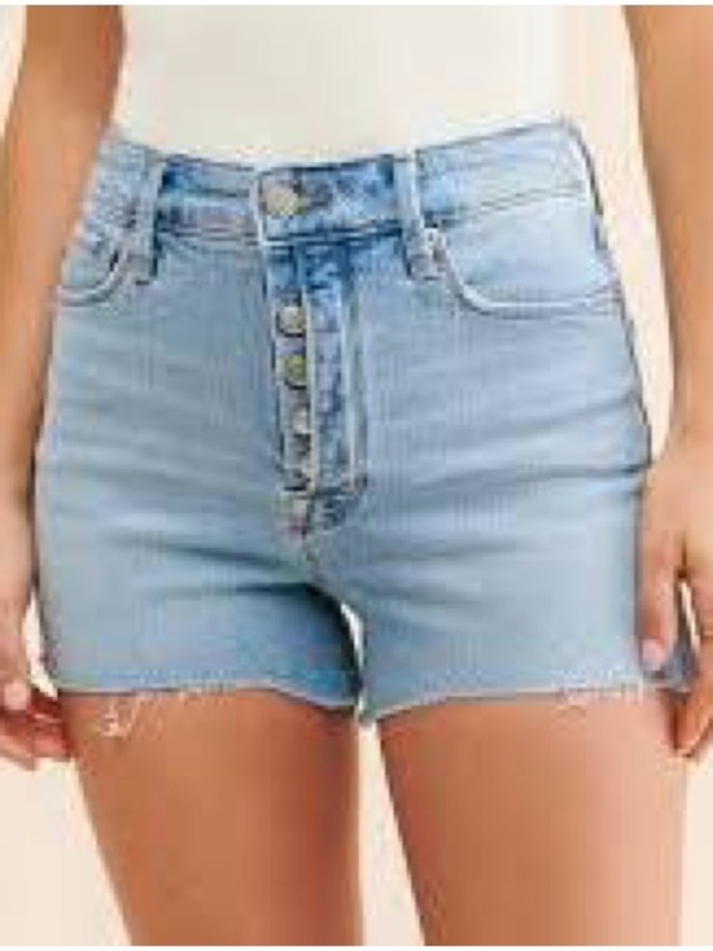 Good American Bombshell Button fly high rise shorts 6